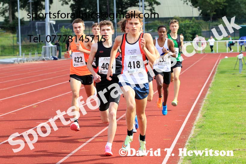 Mens under-17s 800 metres, 2023 Northern Under-13s, Under-15s and Under-17s, Middlesbrough.  Photo: David T. Hewitson/Sports for All Pics